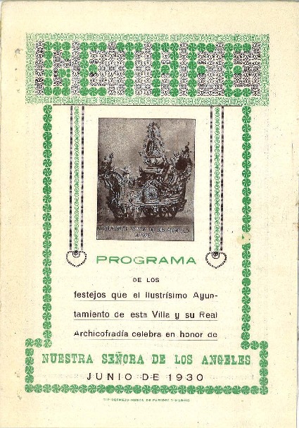 Fiestas patronales en honor a Nuestra Señora de los Ángeles 1930 Getafe